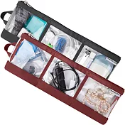 《TRAVELON》雙色飾品收納袋2入(紅黑)