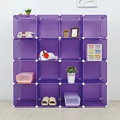 【H&R安室家】16格無門收納櫃-12吋百變收納櫃/組合櫃-HP58浪漫紫