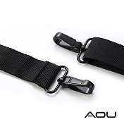 AOU 台灣製造 輕量活動式強化耐重肩背帶 側背肩帶 公事包背帶 尼龍背帶03-007D1黑色