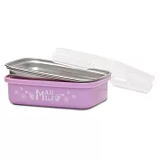 美國【MaxiMini】嬰幼兒抗菌不鏽鋼餐盒 (馬卡龍紫)