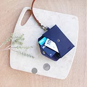 京都藍,手工皮革收納包(可刻英文字)