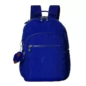 KIPLING 尼龍拉鍊後背包-寶藍