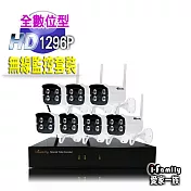 【宇晨I-Family】免施工/免設定3百萬畫素八路式無線監視錄影套裝組(NVR+七鏡頭)