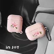 INJOYmall for AirPods 浪漫櫻花氣息 保護套 TPU收納盒 附掛勾