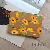 INJOYmall for iPad mini123 系列 Smart cover皮革平板保護套 無筆槽 溫柔金盞花款