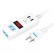 【NDr.AV】2M多功能 2USB家用延長線(PB-222U-2)