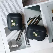 INJOYmall for AirPods 柔白香氛花朵 保護套 TPU收納盒 附掛勾
