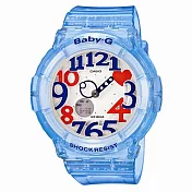 CASIO BABY-G 霓彩盛宴時尚運動腕錶(透明藍)
