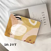 INJOYmall for iPad 10.2 2019 系列 Smart cover皮革平板保護套 附筆槽 奶茶色的慵懶款
