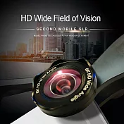 手機用鏡頭 二合一廣角微距夾式鏡頭黑色