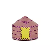 【蒙古傳統】軟軟皮蒙古包鑰匙圈-櫻花粉