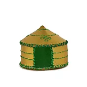 【蒙古傳統】軟軟皮蒙古包鑰匙圈-香檳金