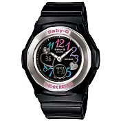 CASIO BABY-G 彩色心情時尚雙顯錶(黑)