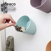 【日本ideaco】壁掛/磁吸兩用杯形置物掛勾筒 -淺藍