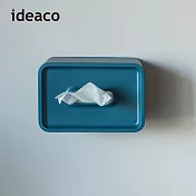 【日本ideaco】壁掛/桌上兩用餐巾紙盒(內徑17X10.6X7.5CM) -靛藍