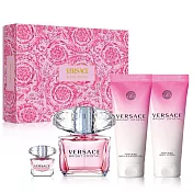 Versace 凡賽斯 香戀水晶女性淡香水限量禮盒(淡香水90ml+香體乳100ml+香浴凝露100ml+小香5ml)
