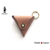 《 Takumics 》Krepu 零錢包(附鑰匙環) 義大利植鞣革棕色