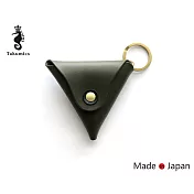 《 Takumics 》Krepu 零錢包(附鑰匙環) 義大利植鞣革橄欖綠