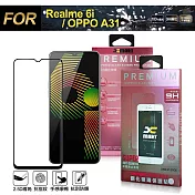 Xmart for Realme 6i / OPPO A31共用 超透滿版 2.5D 鋼化玻璃貼-黑