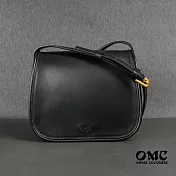 【OMC】【OMC】義大利植鞣革馬鞍包(小款)- 黑色