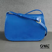 【OMC】【OMC】義大利植鞣革馬鞍包(大款)- 藍色