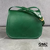 【OMC】義大利植鞣革馬鞍包(小款)-綠色