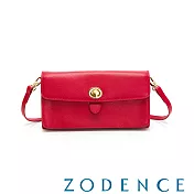 ZODENCE HELA進口牛皮活動卡層皮夾包 紅色