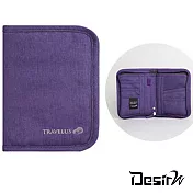 DesirW時尚旅行短版證件護照夾紫
