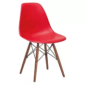 E-home 二入組 EMS北歐經典造型餐椅 六色可選紅色x2