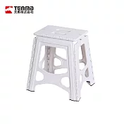 【日本天馬】快收耐固便攜式防滑摺疊/摺合椅-高39CM-  典雅白