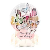 雪球卡-彩蝶紛飛【Up With Paper-立體卡片 多用途】