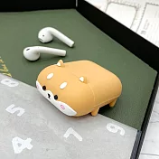 趴趴柴犬造型 AirPods 1/2代通用 矽膠保護套(附掛勾)