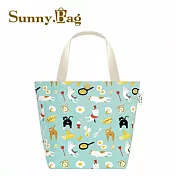 Sunny Bag x 貓小姐Ms.Cat-托特包_蛋蛋的N種吃法-藍