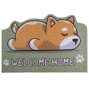 【巴芙洛】可愛柴造型去泥刮沙絲圈門口踏墊60CM*90CM-慵懶汪