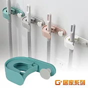 G+居家 2入組 無痕貼二用掛勾架 (免釘/免打孔/壁貼式)綠