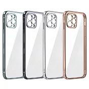 iPhone 11 Pro Max專用 直邊金屬質感邊框 矽膠手機保護殼套 黑