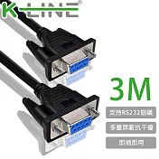K-Line RS232串列埠(交叉)DB9 to DB9傳輸線 母對母/3M