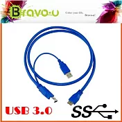 Bravo-u USB 3.0 Y-Cable 超高速傳輸線(1米)