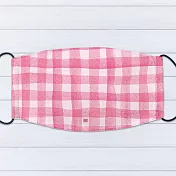 IHERMI 粉紅格紋 個性口罩 台灣製