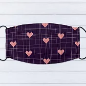 IHERMI 紫底紅心 個性口罩 台灣製