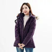 【遊遍天下】女款中長版極暖防風防潑水羽絨外套(A062)M深紫