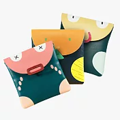 俏皮姑娘收納包化妝品衛生棉小物收納包綠色