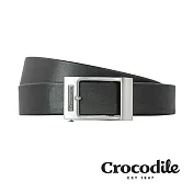 職場新鮮人 父親節 情人節送禮 crocodile 義大利植鞣 馬鞍皮 寬版真皮自動皮帶(35mm) 0101-25006-01 38 黑色