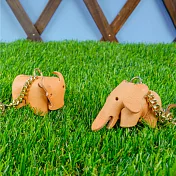 【OMC】手作系動物造型牛皮鑰匙圈(2款可選)大象