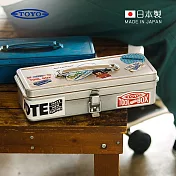 【日本TOYO】T-320 日製方型提把式鋼製單層工具箱 -酷銀