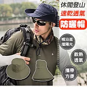 休閒登山速乾透氣防曬帽 藏青