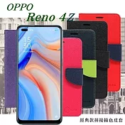 OPPO Reno 4Z 經典書本雙色磁釦側翻可站立皮套 手機殼 可插卡 可站立 側掀皮套 手機套黑色