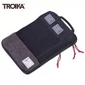 德國TROIKA商務出差雙層拉鍊設計壓縮衣物包裝袋收納包3入組BBG56/GY(3種尺寸)衣物整理收納袋旅行包