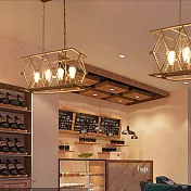 H&R安室家 53x29x30cm小號長方鐵網吊燈 ZA0116