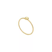 [SW 歐洲百年品牌訂製水晶] Snatch X MINIMENT迷你們 幸運水晶純鋼戒指 - 金色 5.灑落陽光黃(十一月幸運色) - XL 3號（內徑 1.4cm）